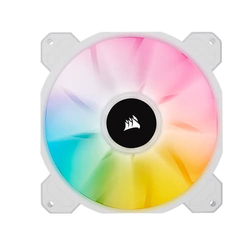Corsair iCUE SP140 RGB Elite White Cabinet Fan With Lighting Node Core (Dual Pack)